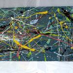Green Slender (A)  Oil and Acrylic's  $589.00 60"X36"  2 painting's that go together  $1,178.00 total.