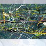 Green Slender (B)  Oil and Acrylic's  $589.00 60"X36"  2 painting's that go together  $1,178.00 total.